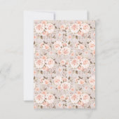 Verander de Datum Rustic Rozen hercheduled Wedding Kaart (Achterkant)