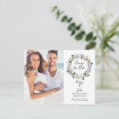 Verander de datum script foto uitgestelde bruiloft briefkaart (Staand voorkant)