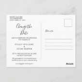 Verander de datum script foto uitgestelde bruiloft briefkaart (Achterkant)