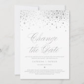 Verander de Datum Silver Foil Confetti die wordt u Kaart (Voorkant)