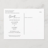 Verander de datum Sla de datum op Blauwe bloemen Aankondigingskaart (Achterkant)