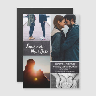 Verander de Datum sparen onze Nieuwe Foto van de W Magnetische Uitnodiging