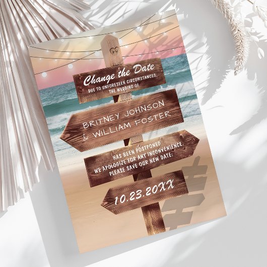 Verander De Datum Strand Bestemming Trouwen Save The Date