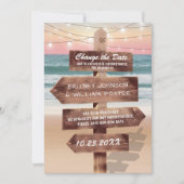 Verander De Datum Strand Bestemming Trouwen Save The Date (Voorkant)