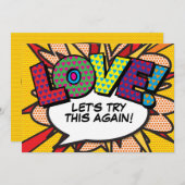 Verander de Datum Stripboek Moderne Pret Save The Date (Voorkant / Achterkant)