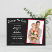 Verander de Datum toevoegen Fotobruiloft uitgestel Save The Date (Staand voorkant)