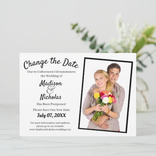 Verander de Datum toevoegen het Berichten van de F Save The Date (Staand voorkant)