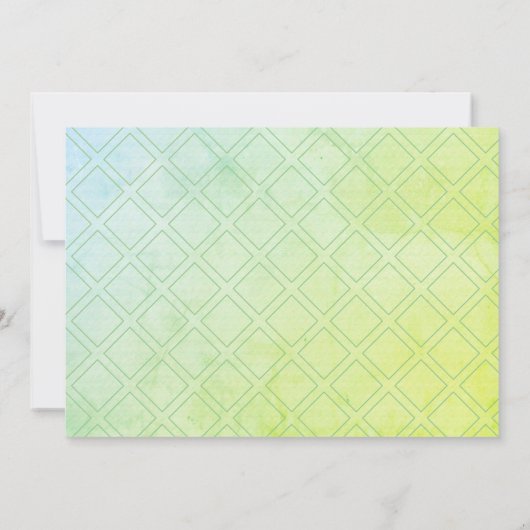 Verander de Datum toevoegen het Groene Geperkamde  Save The Date (Achterkant)