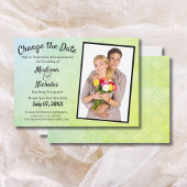 Verander de Datum toevoegen het Groene Geperkamde Save The Date