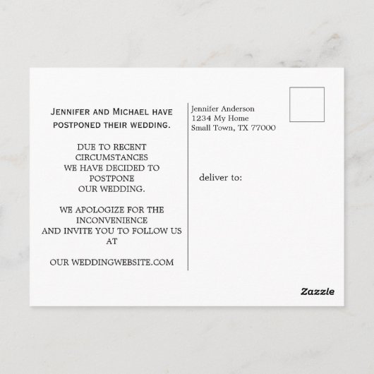 Verander de Datum toevoegen Uw Eigen Afbeelding Briefkaart (Achterkant)