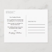 Verander De Datum Tropisch Strand Hart Kust Aankondigingskaart (Achterkant)