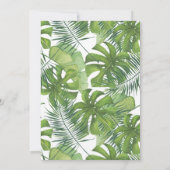 Verander de Datum Tropische Waterverf van Leaf Save The Date (Achterkant)