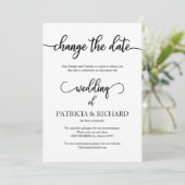 Verander de datum trouwdatum uitstel aankondiging (Staand voorkant)