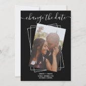 Verander de datum typografie foto trouwkaart save the date (Voorkant)