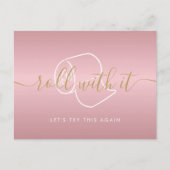 Verander de datum Uitgesteld Geannuleerd Chic Roos Briefkaart (Voorkant)