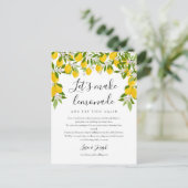 Verander de Datum Uitgesteld Geannuleerd Citroenen Briefkaart (Staand voorkant)