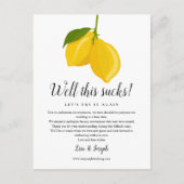 Verander de datum Uitgesteld Geannuleerd Citroenen Briefkaart (Voorkant)