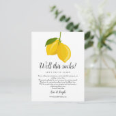 Verander de datum Uitgesteld Geannuleerd Citroenen Briefkaart (Staand voorkant)