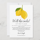 Verander de Datum Uitgesteld Geannuleerd Citroenen Save The Date (Voorkant)