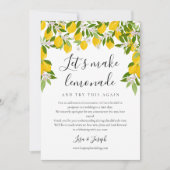 Verander de Datum Uitgesteld Geannuleerd Citroenen Save The Date (Voorkant)