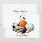 Verander de datum uitgesteld geannuleerd evenement kaart (Voorkant / Achterkant)