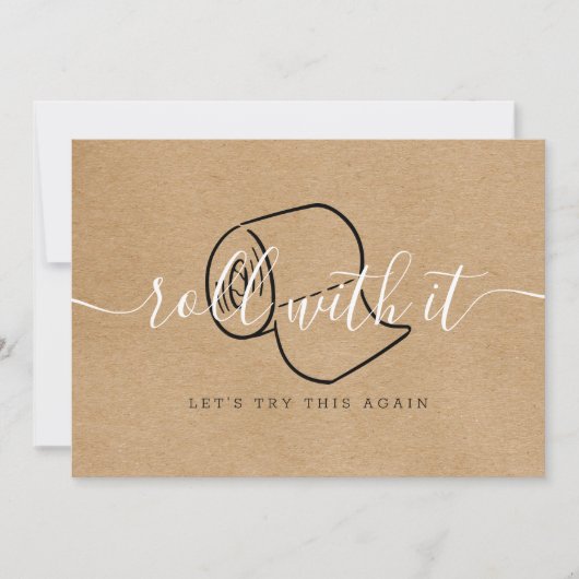 Verander de datum uitgesteld geannuleerd Rustic Bo Save The Date (Voorkant)