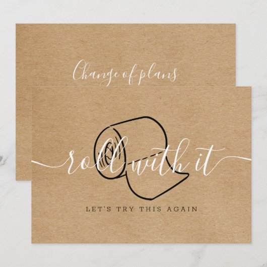 Verander de datum uitgesteld geannuleerd Rustic Bo Save The Date (Voorkant / Achterkant)