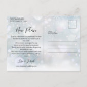 Verander de datum uitgesteld geannuleerd wintereve briefkaart (Achterkant)