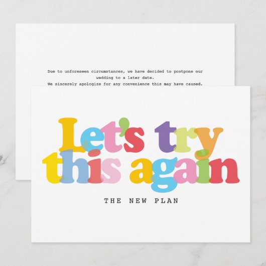 Verander de datum uitgesteld geannuleerde gebeurte kaart (Voorkant / Achterkant)