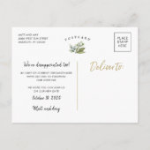 Verander de Datum, Uitgesteld, het Groenerf van de Aankondigingskaart (Achterkant)