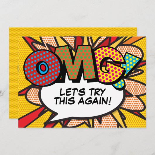 Verander de datum Uitgesteld Nieuw Plan Modern Fun Kaart (Voorkant / Achterkant)