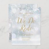 Verander de Datum Uitgesteld We doen Redo Winter E Aankondigingskaart (Voorkant / Achterkant)