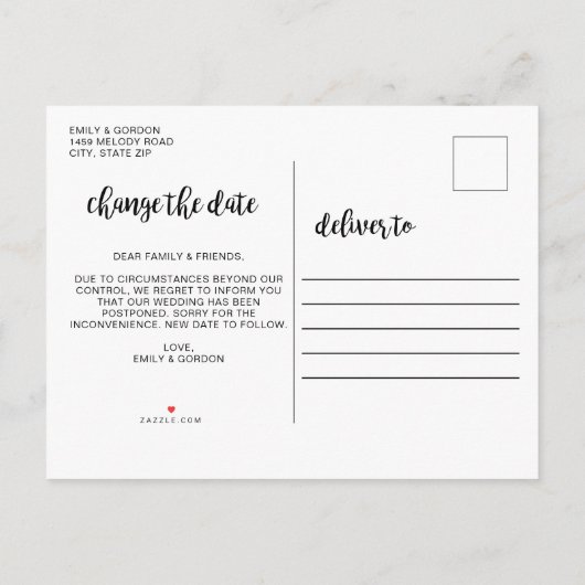 Verander de Datum Uitgestelde Aankondiging van de  (Achterkant)