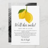 Verander de datum uitgestelde citroenen foto geann save the date (Voorkant / Achterkant)