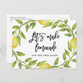 Verander de datum Uitgestelde citroenen groen Briefkaart (Voorkant / Achterkant)