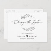 Verander de Datum Uitgestelde Eenvoudige hand Verl Briefkaart (Voorkant / Achterkant)