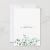 Verander de Datum Uitgestelde Elegant Eucalyptus Kaart (Achterkant)