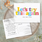 Verander de datum uitgestelde evenement Kleurig Aankondigingskaart