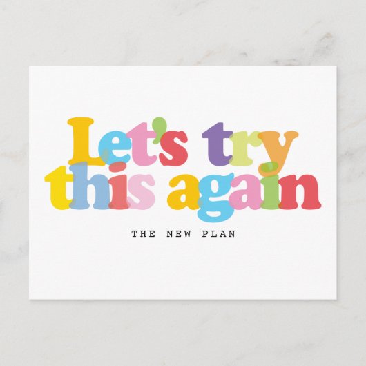 Verander de datum uitgestelde evenement Kleurrijk Briefkaart (Voorkant)