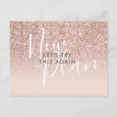 Verander de datum uitgestelde evenement Roze goude Briefkaart (Voorkant)