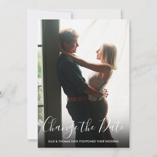 Verander de Datum Uitgestelde Foto van het Bodenma Save The Date (Voorkant)