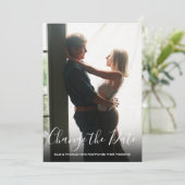 Verander de Datum Uitgestelde Foto van het Bodenma Save The Date (Staand voorkant)