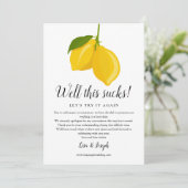 Verander de datum uitgestelde geannuleerde citroen save the date (Staand voorkant)