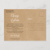 Verander de Datum Uitgestelde Geannuleerde Gebeurt Briefkaart (Achterkant)