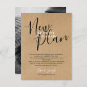 Verander de Datum Uitgestelde Geannuleerde Robuust Briefkaart (Voorkant / Achterkant)