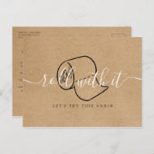 Verander de Datum Uitgestelde Geannuleerde Rustic Briefkaart (Voorkant / Achterkant)