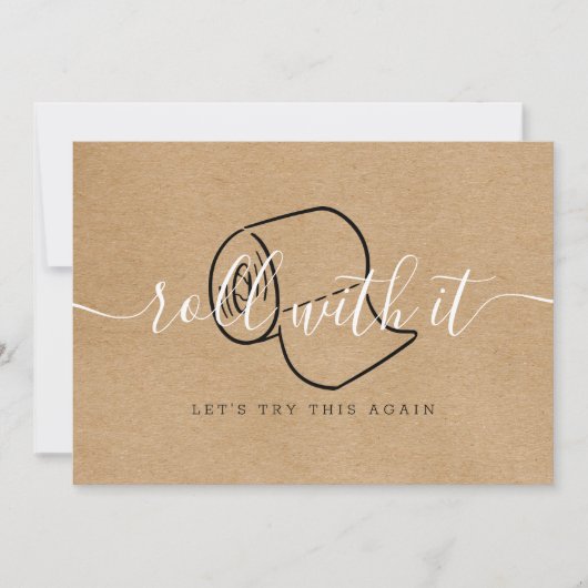 Verander de Datum Uitgestelde Geannuleerde Rustic  Save The Date (Voorkant)