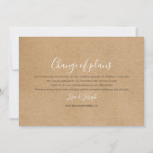 Verander de Datum Uitgestelde Geannuleerde Rustic  Save The Date (Achterkant)