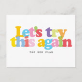 Verander De Datum Uitgestelde Gebeurtenis Kleurig Aankondigingskaart (Voorkant)