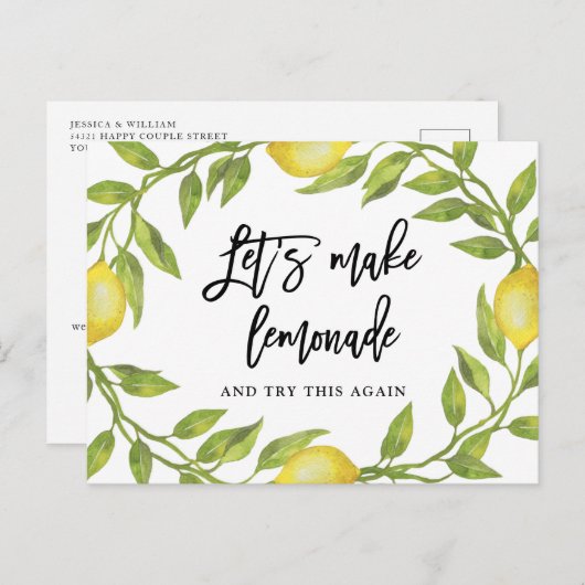Verander de Datum Uitgestelde Leemons Greenery Briefkaart (Voorkant / Achterkant)